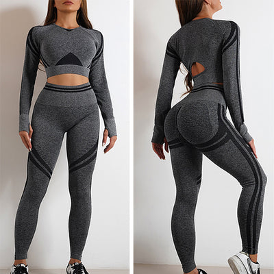 2pcs Seamless Yoga Pants Sports Gym Fitness Leggings