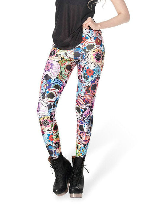 Ladies Fashion Thin Tree Print Starry Leggings
